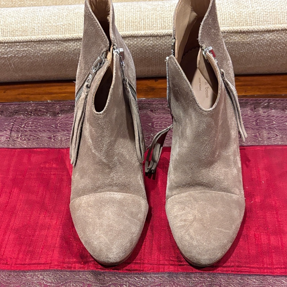 Women's Rag & Bone Margo Suede Ankle Boots with Fringe